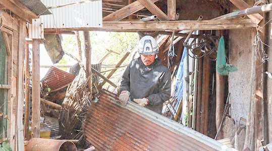 不用品回収の様子